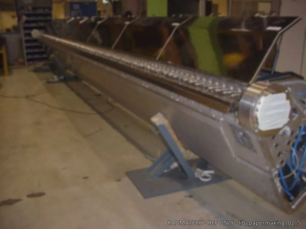 Full-width blade beam in workshop